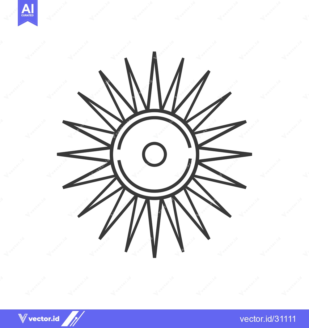 Premium Vector dari Circular design with a center circle and radiating spokes