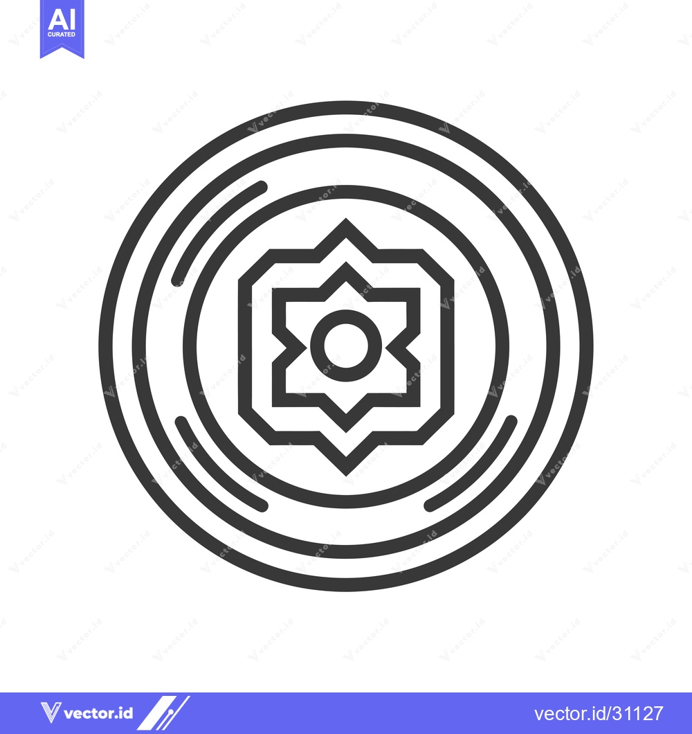 Premium Vector dari Circular Design with Geometric Star Pattern and Inner Circle
