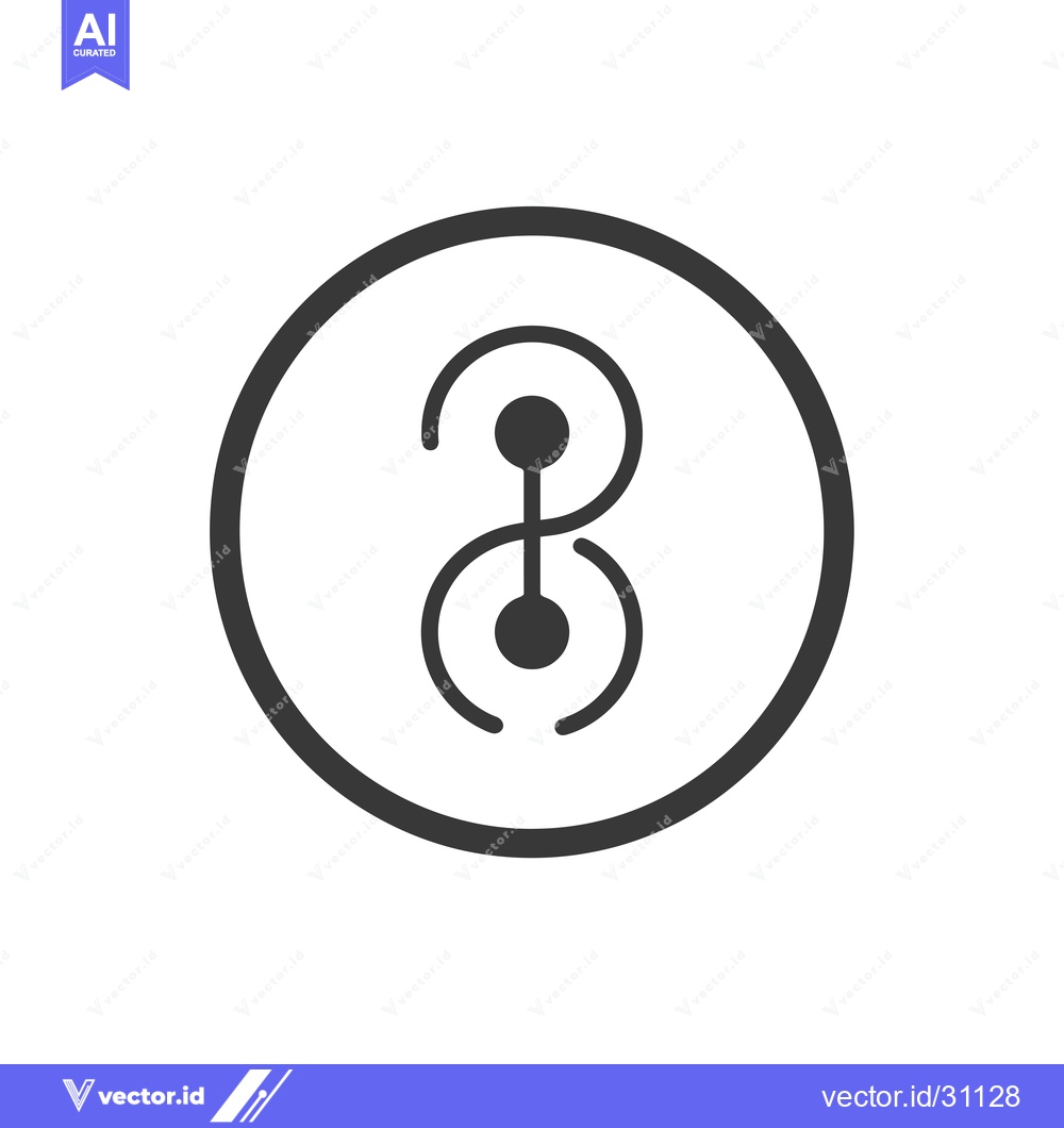 Premium Vector dari Circular Design with Intersecting Arcs and Two Dots