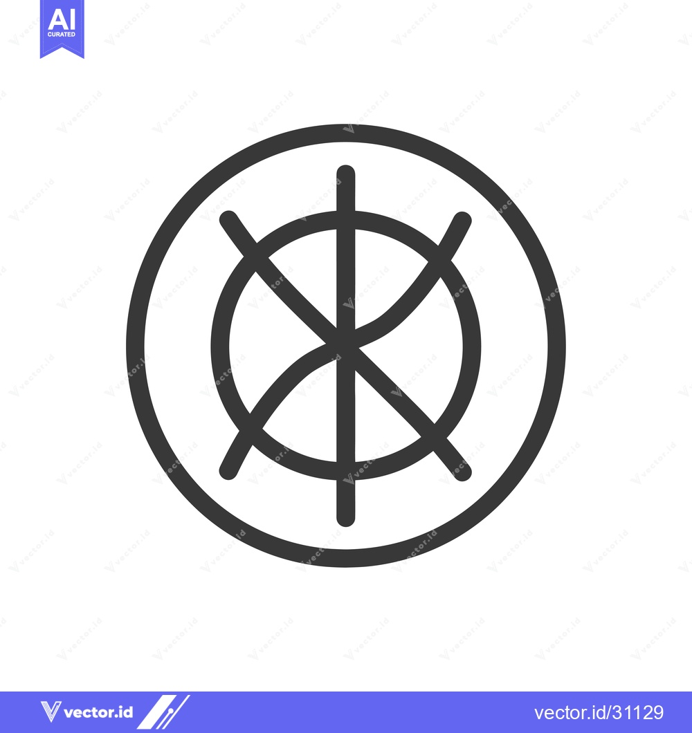 Premium Vector dari Circular Design with Intersecting Lines and Outer Circle