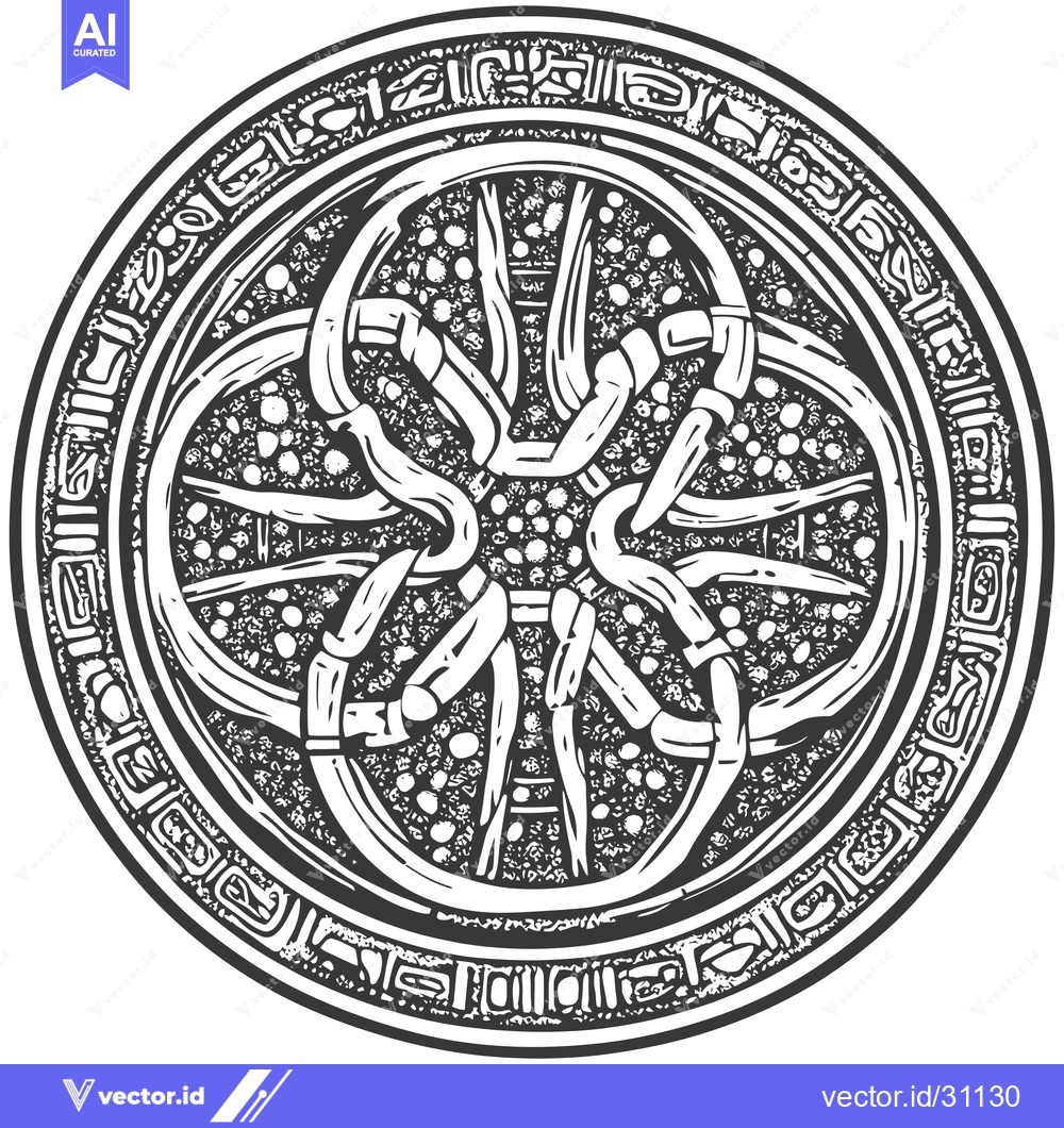 Premium Vector dari Circular Design with Intricate Geometric Patterns and Embellishments