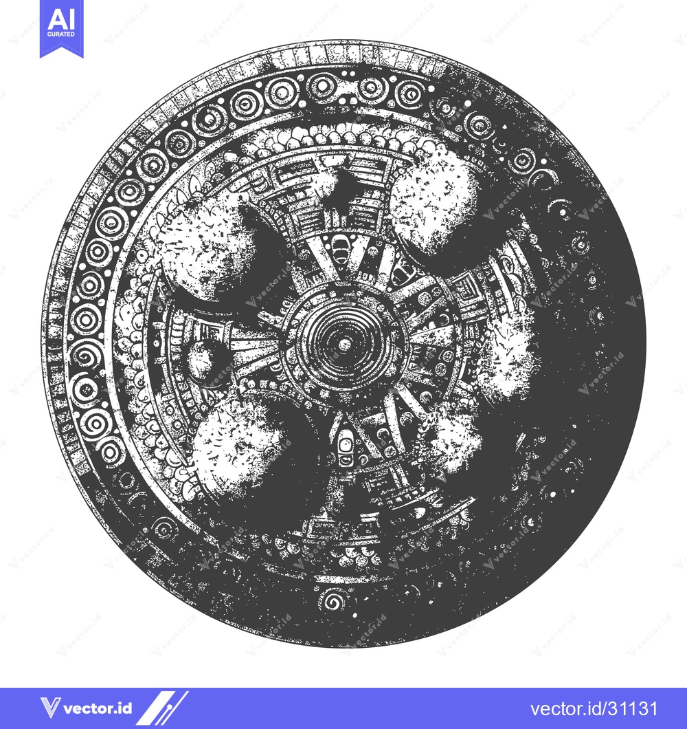 Premium Vector of Circular Design with Intricate Geometric Patterns and Spirals