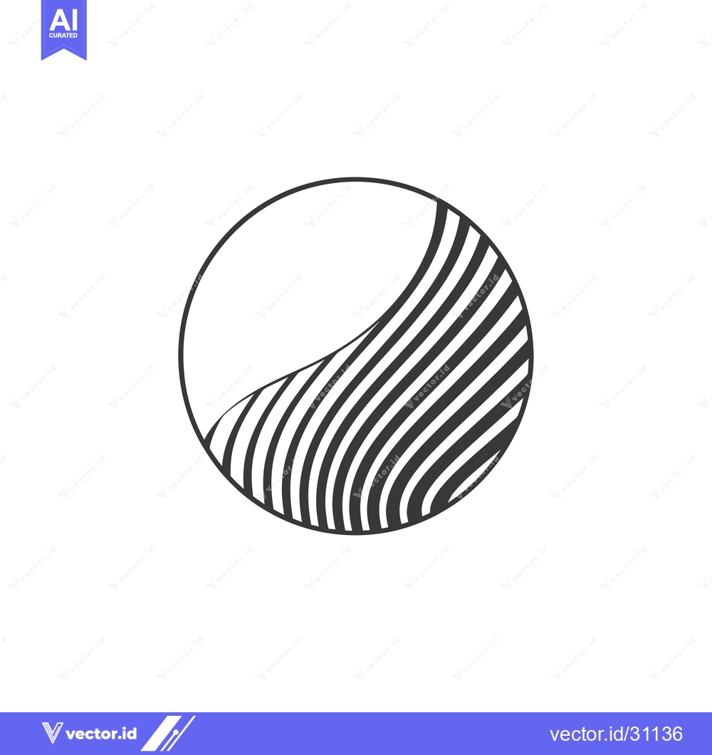 Premium Vector dari Circular Design with Striped Pattern and Empty Space