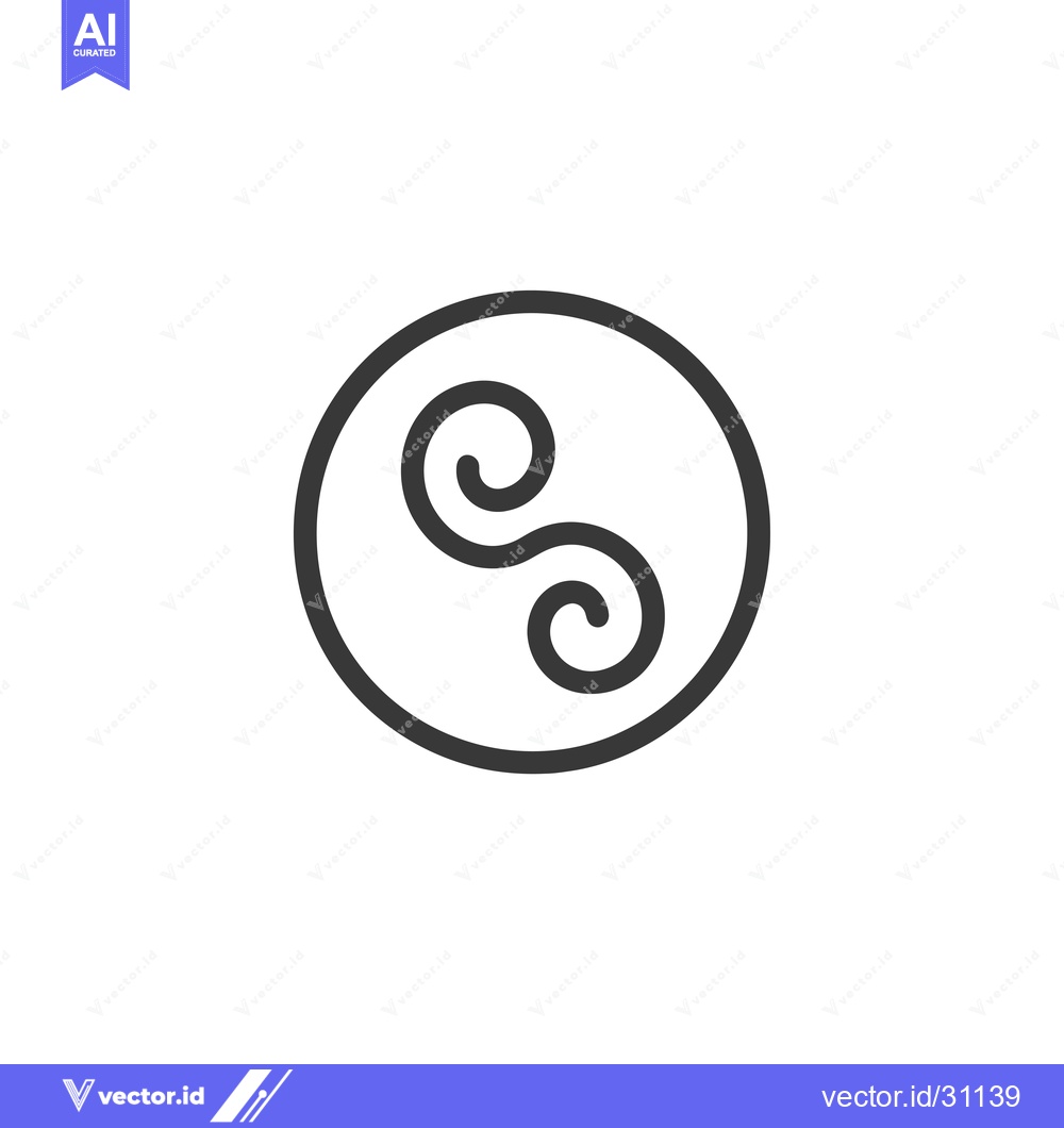 Premium Vector dari Circular Design with Two Intertwined Spirals