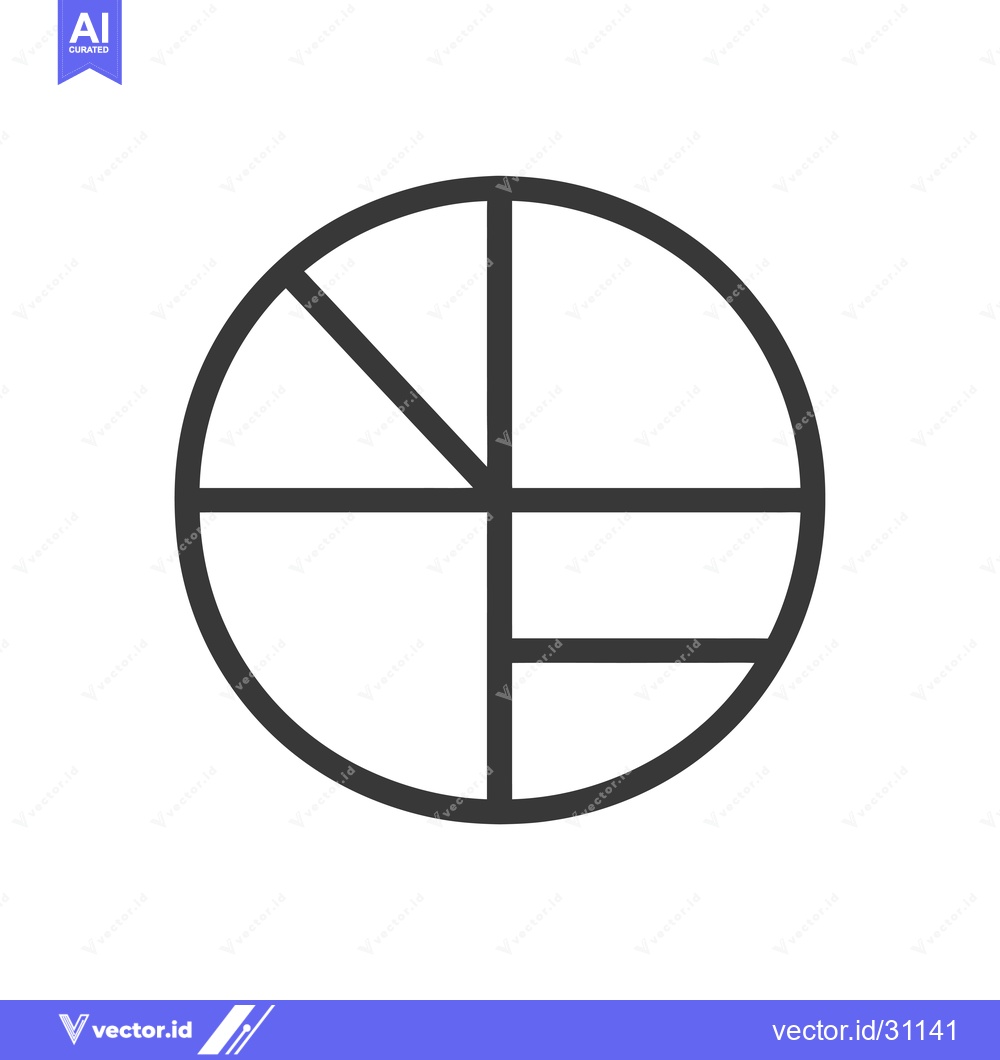 Premium Vector dari Circular Diagram with Five Sections Divided by Lines