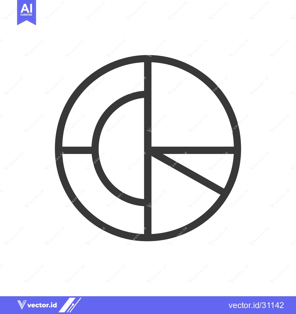 Premium Vector dari Circular Diagram with Four Sections and a Curved Line