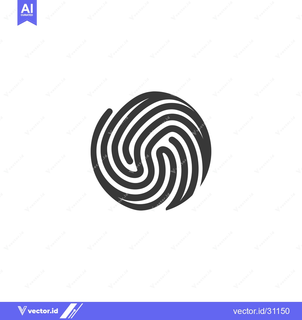 Premium Vector dari Circular Fingerprint Icon