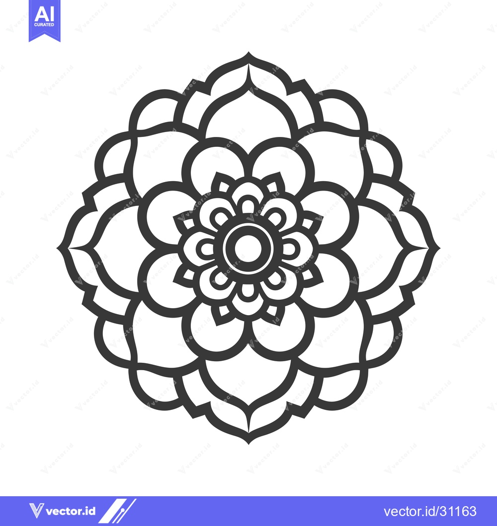 Premium Vector dari Circular Geometric Pattern with Central Dot