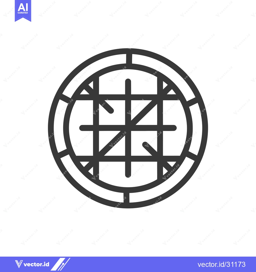 Premium Vector of Circular Graphic with Intersecting Lines