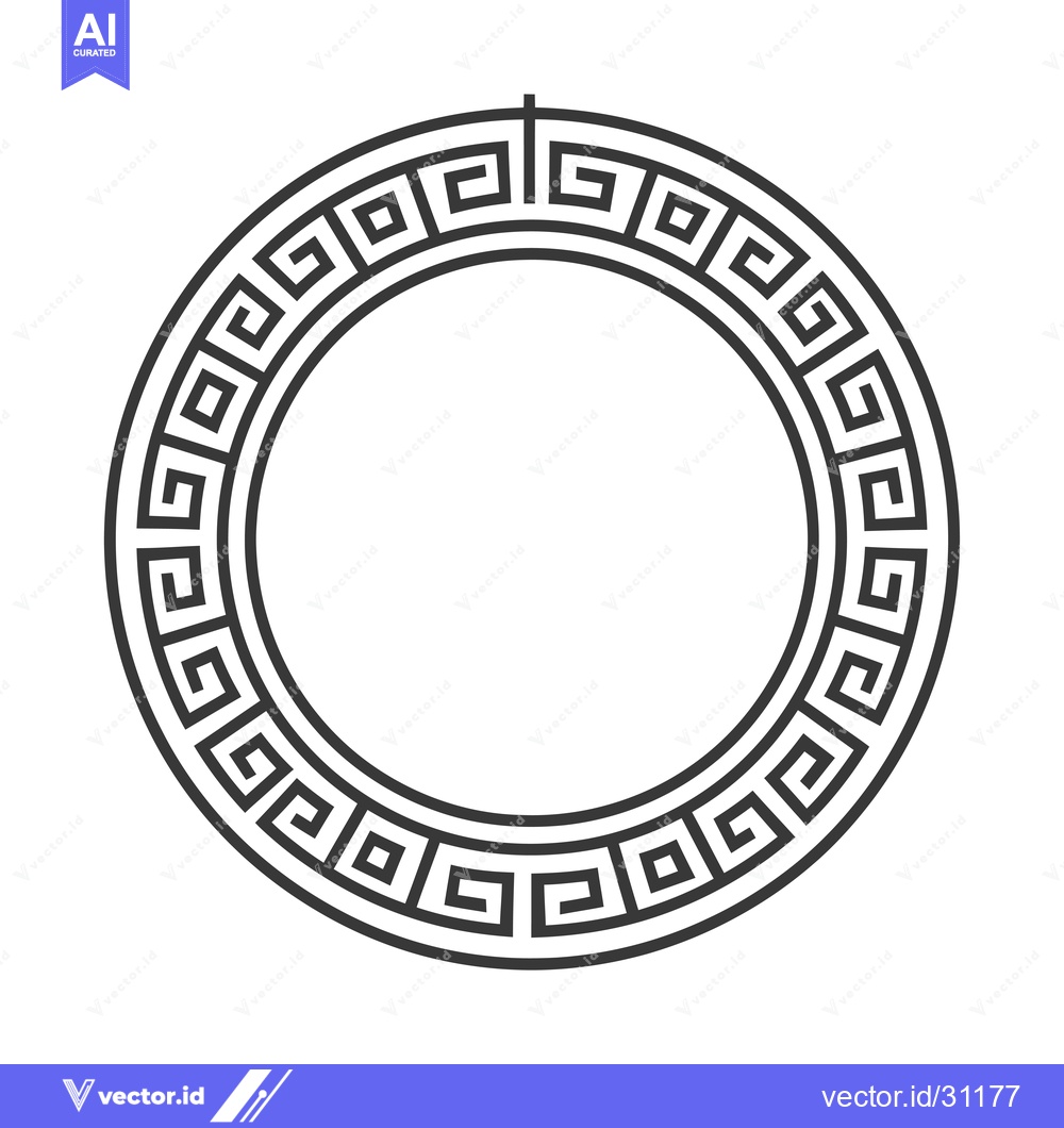 Premium Vector dari Circular Greek Key Pattern Border