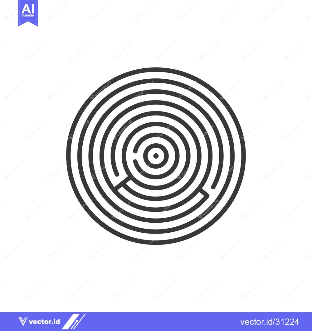 Premium Vector dari Circular Maze with Concentric Lines