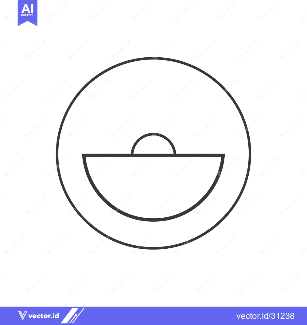 Premium Vector dari Circular Outline with Half Circle and Dot Inside