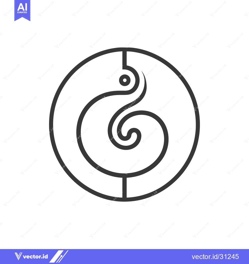 Premium Vector dari Circular Symbol with a Swirling Line Design