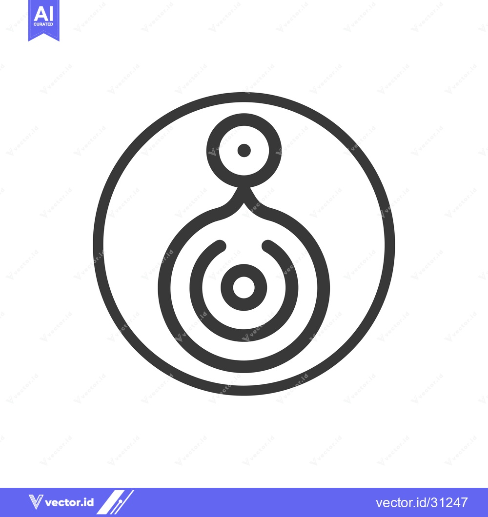 Premium Vector of Circular Symbol with Concentric Circles and a Central Dot