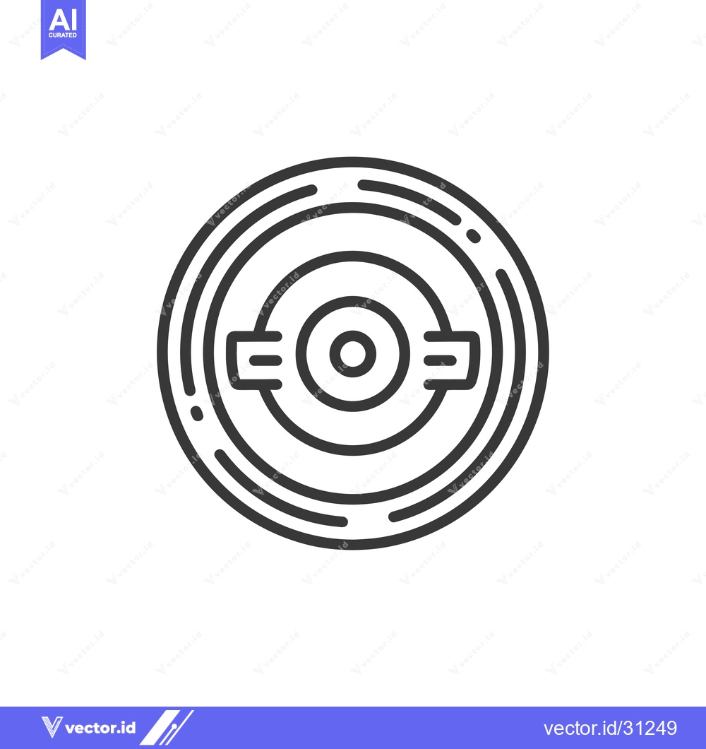 Premium Vector dari Circular symbol with concentric rings and a central circle with two ho