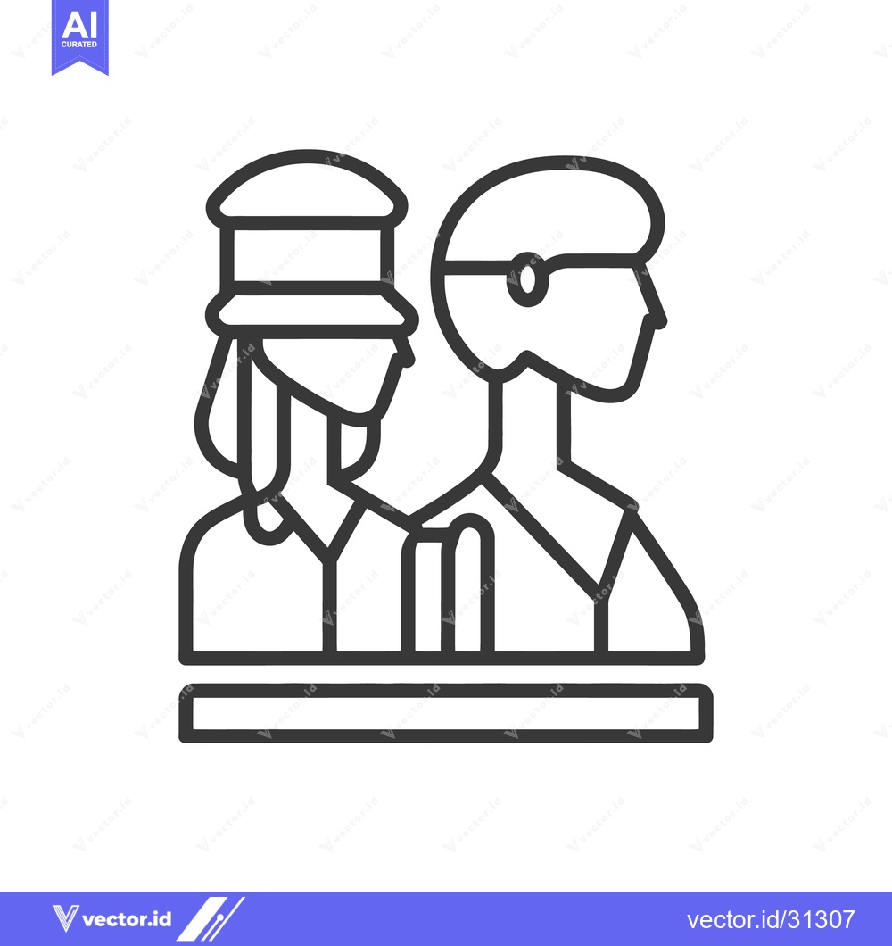 Premium Vector dari Two simplified persons are depicted in black outlines together