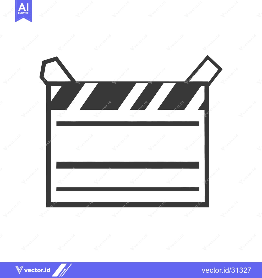 Premium Vector dari A graphic representation of a filmmaking clapperboard illustration