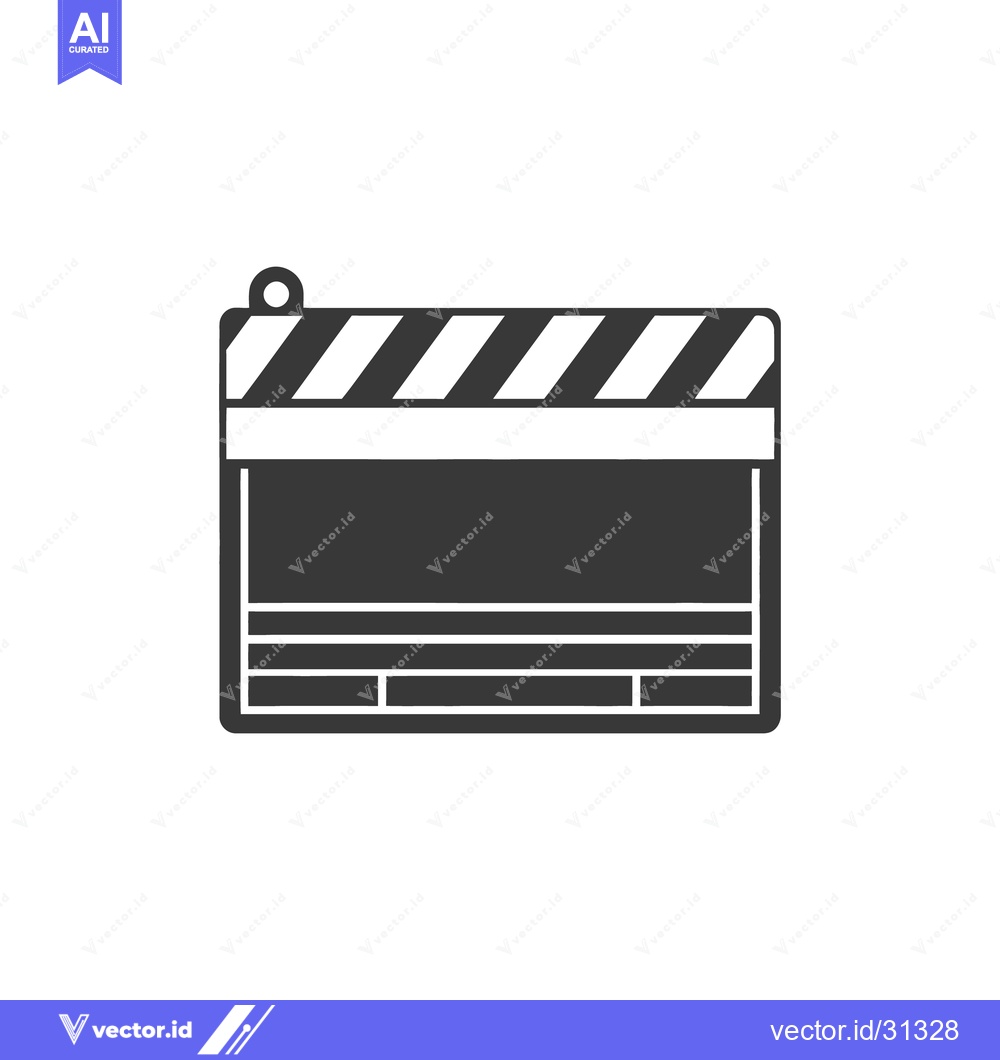 Premium Vector dari A simple black and white clapperboard used for movie production