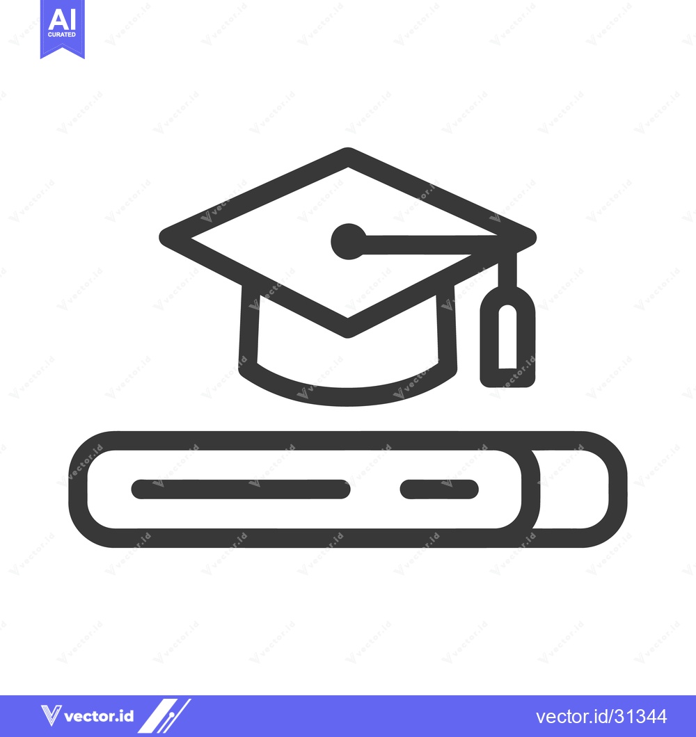 Premium Vector dari A graduation cap sitting atop a rectangular loading bar