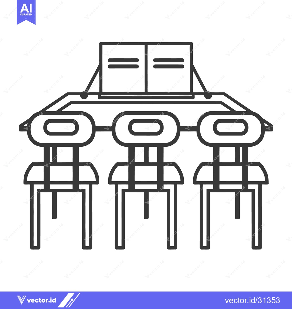 Premium Vector of Three Chairs and a Table Ready for Musical Performance Practice