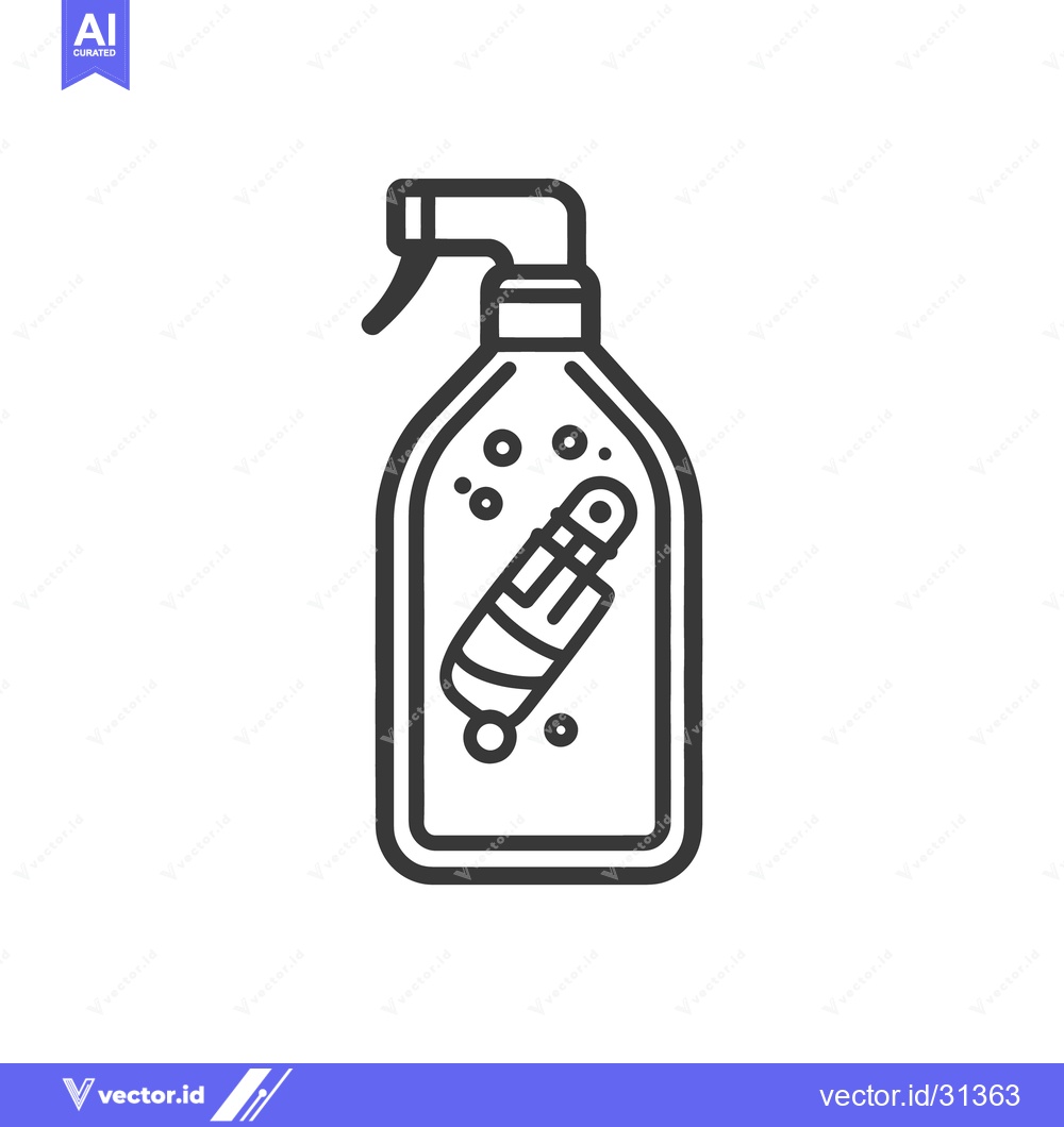 Premium Vector of An illustration of a spray bottle showing internal liquid mechanics