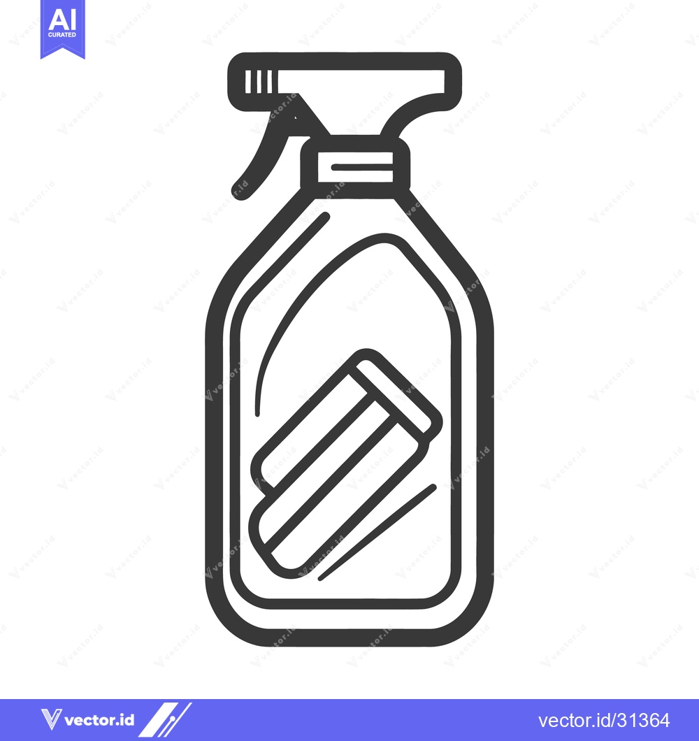 Premium Vector dari An illustrated image of a spray bottle and its contents