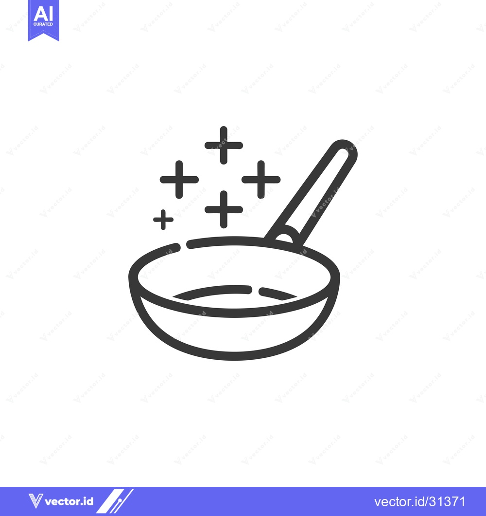 Premium Vector dari Clean Frying Pan with Steam Rising