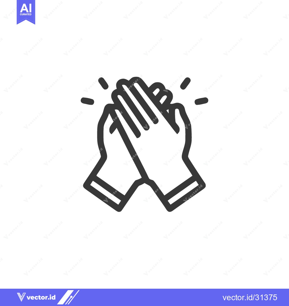 Premium Vector dari Minimalist Clapping Hands Icon: Celebration, Applause, and Achievement