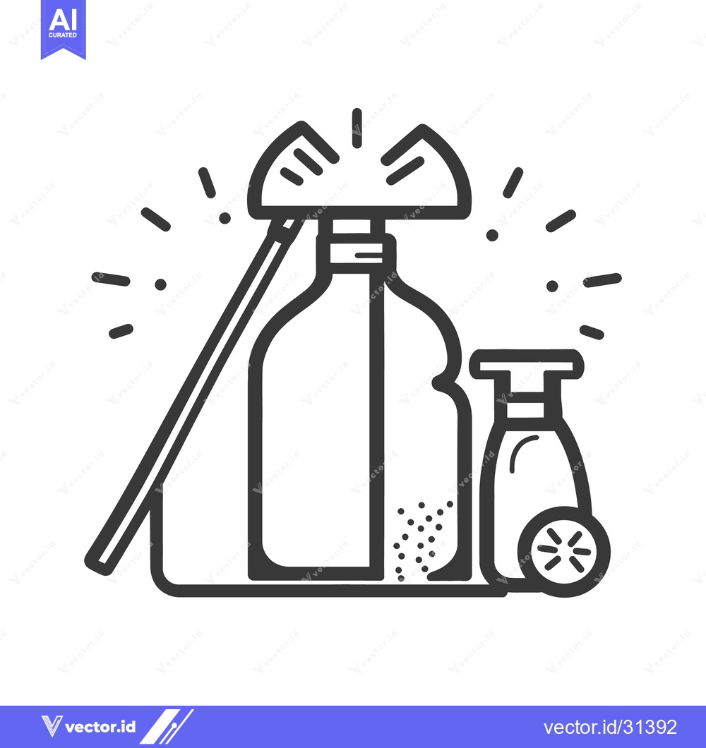 Premium Vector of A black and white graphic representing a laboratory experiment