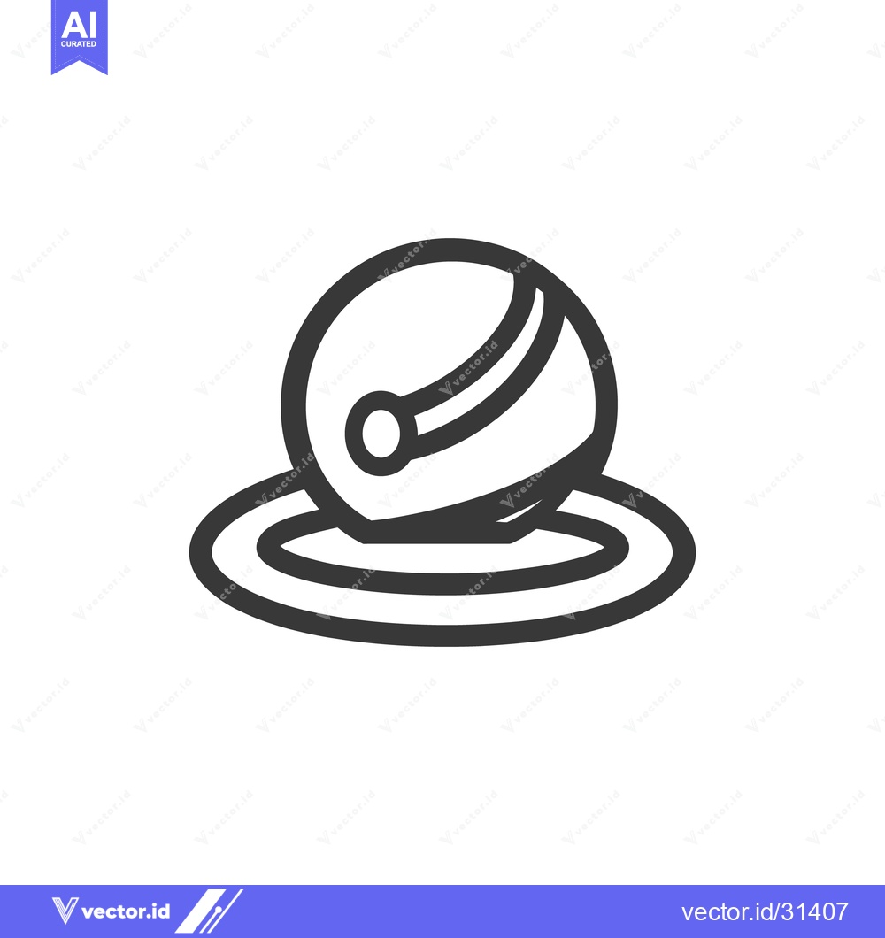 Premium Vector dari A circular design of a planet shape with a ring around it
