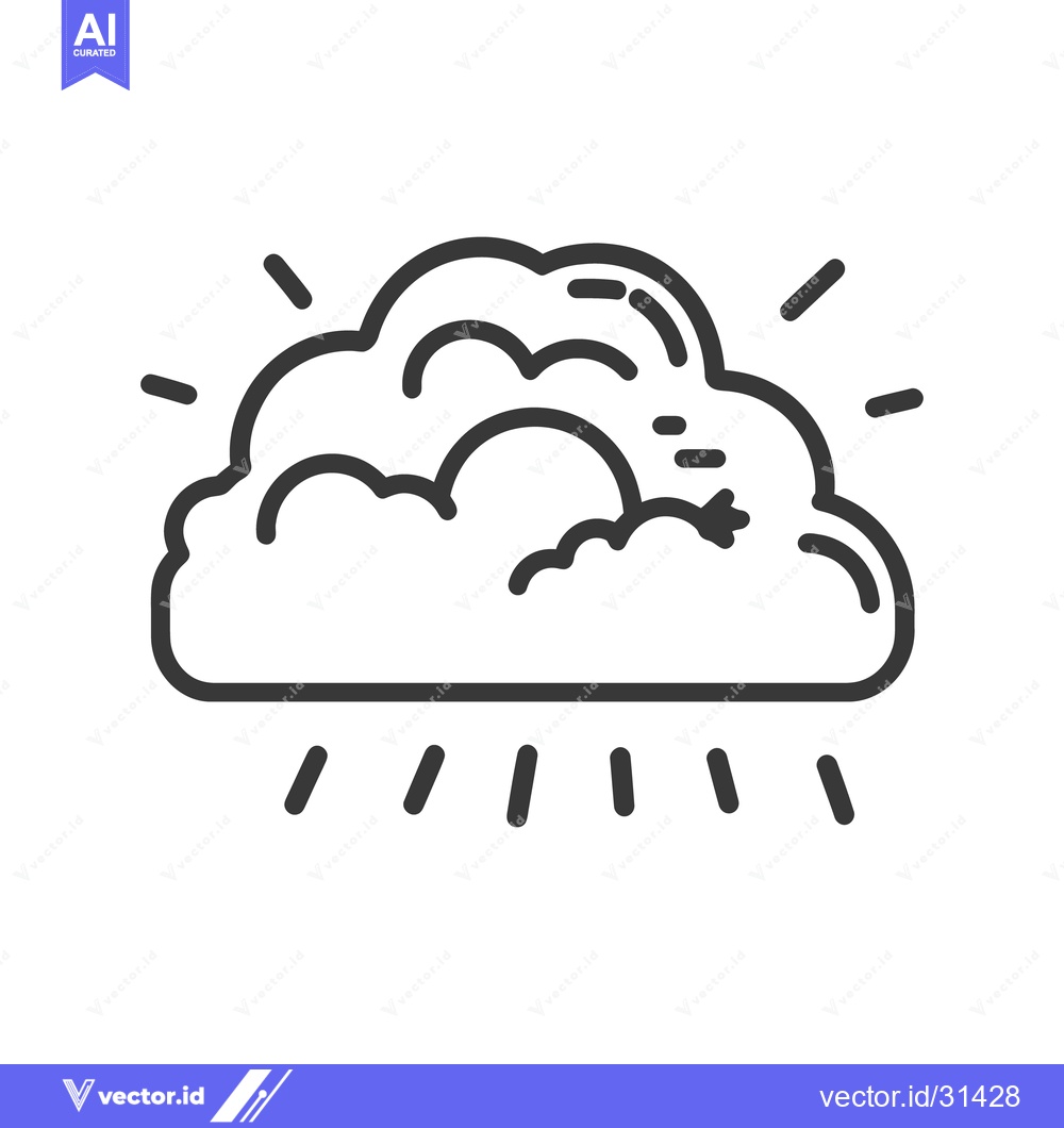 Premium Vector dari A black and white illustration of a cloudy weather pattern