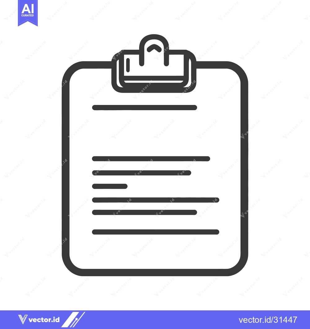 Premium Vector of A clipboard icon with lined paper ready for written notes
