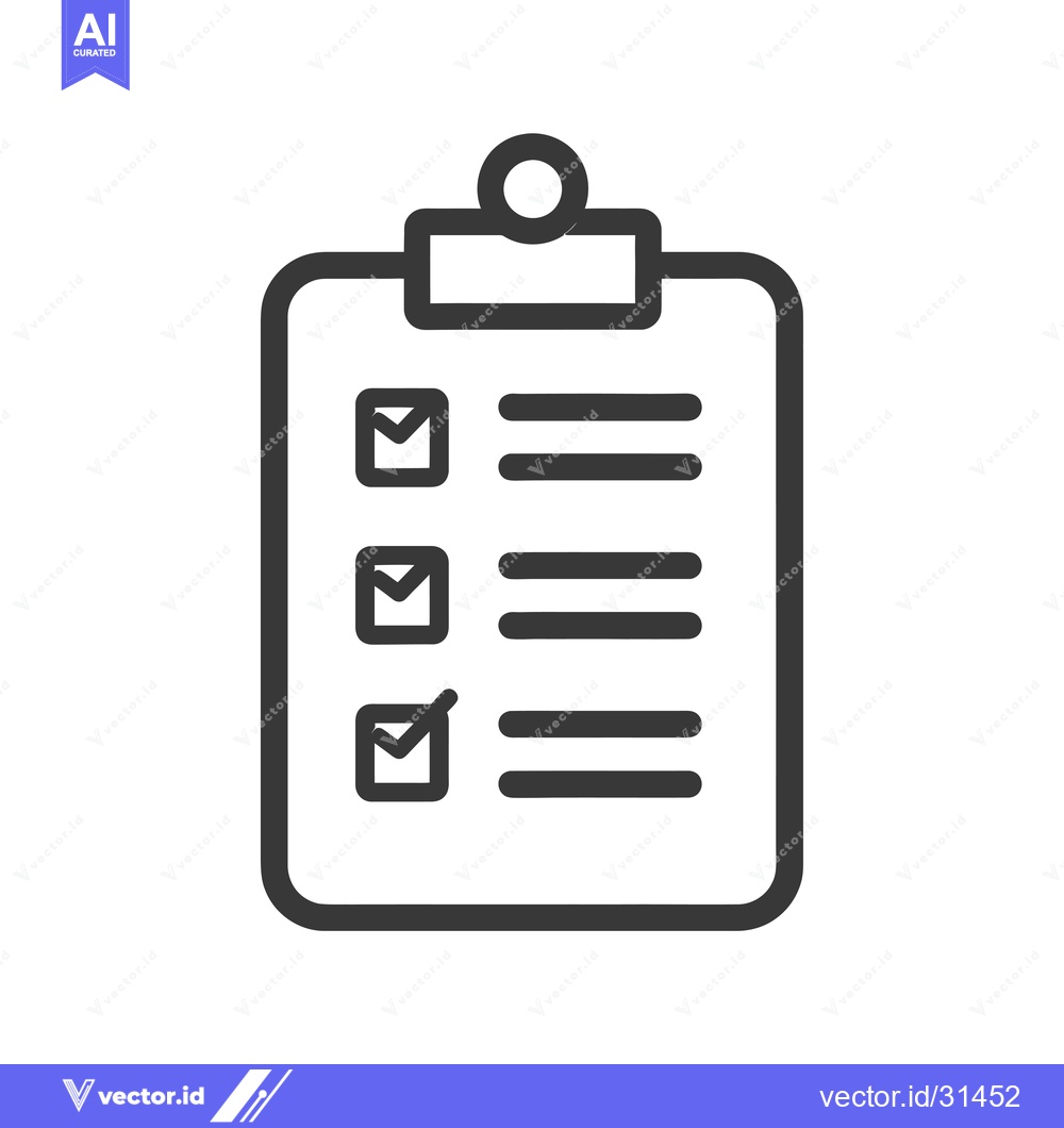 Premium Vector dari Clipboard with a Completed Checklist and Two Incomplete Items