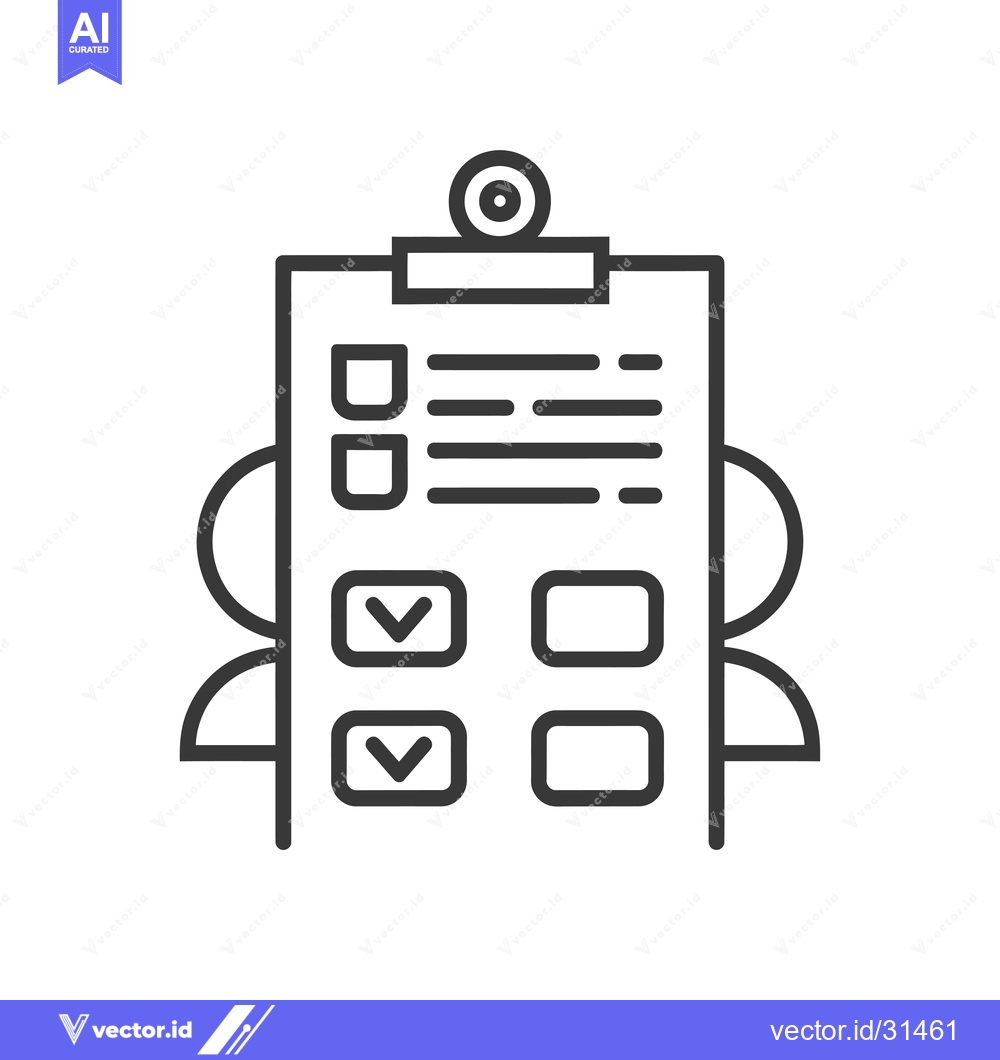 Premium Vector dari Clipboard with checkboxes and text field