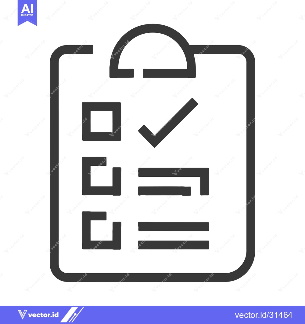 Premium Vector dari Clipboard with Checklist and Checkmark Icon