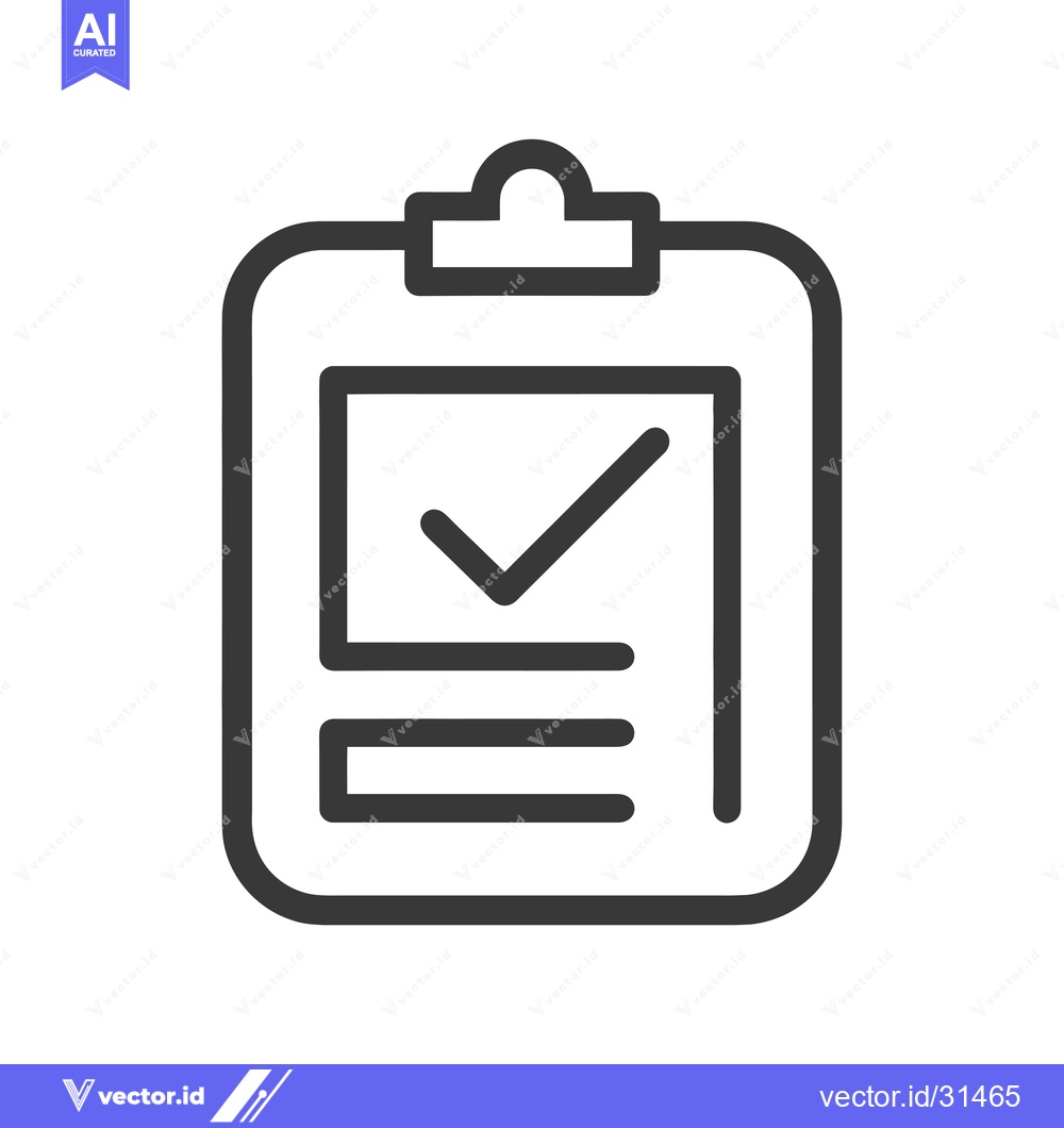 Premium Vector dari Clipboard with Checklist and Checkmark Icon