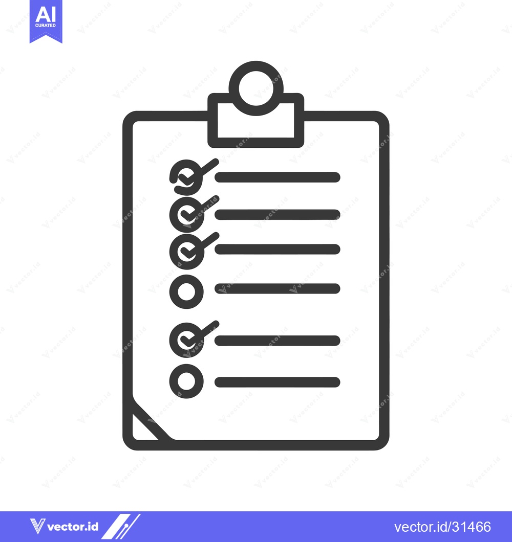 Premium Vector dari Clipboard with checklist and checkmarks