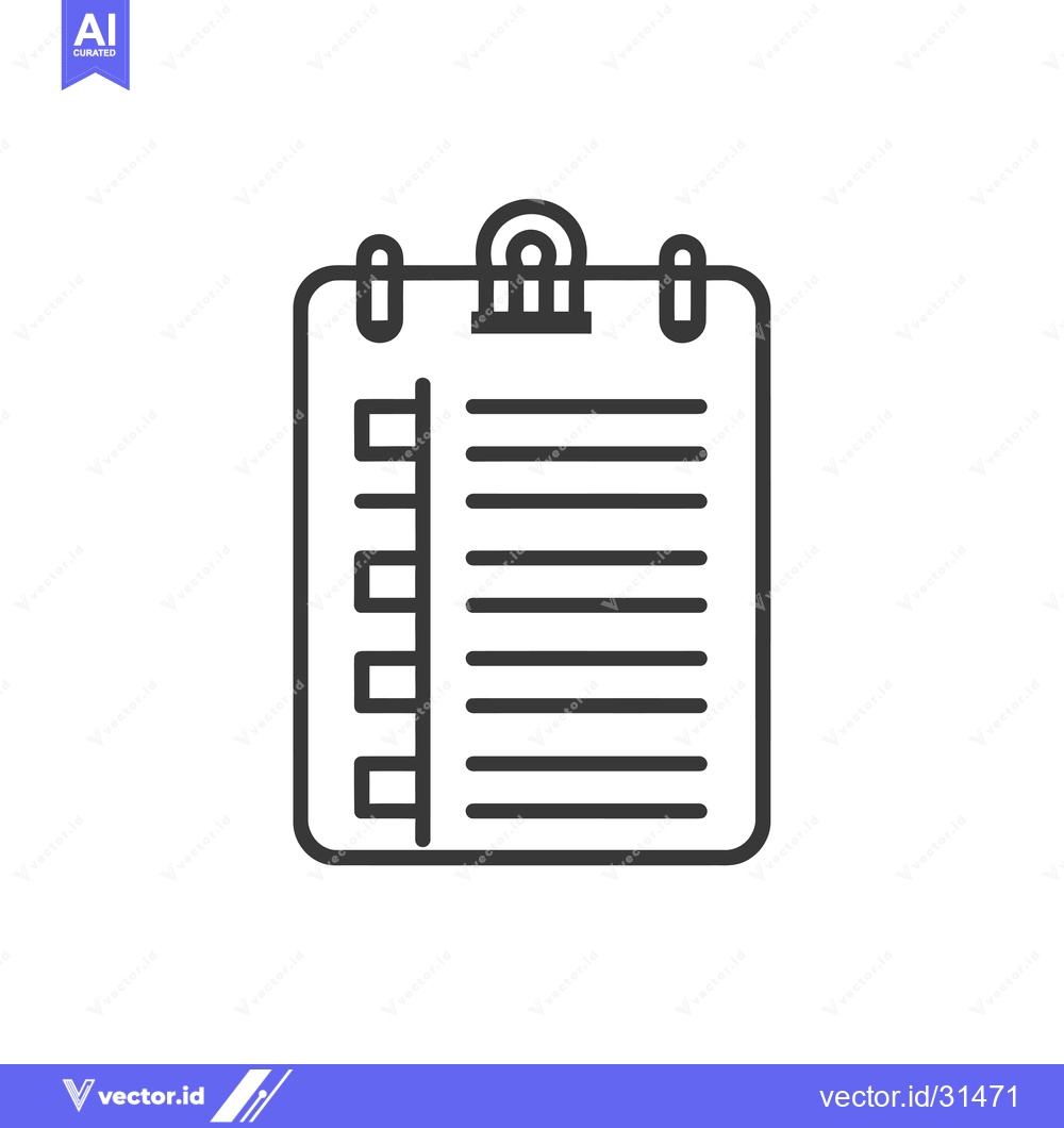 Premium Vector dari Clipboard with Checklist and Ring Binder