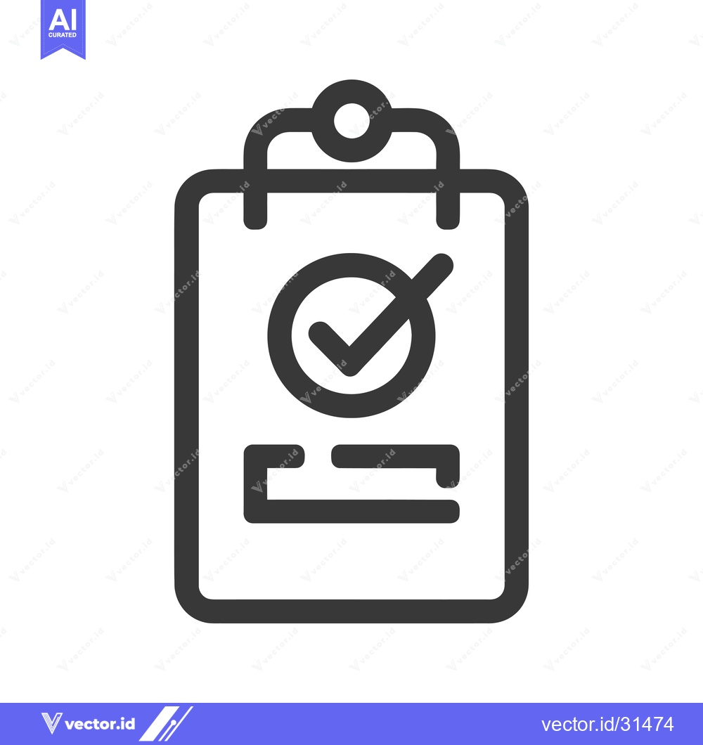 Premium Vector dari Clipboard with Checkmark and Blank Space for Text