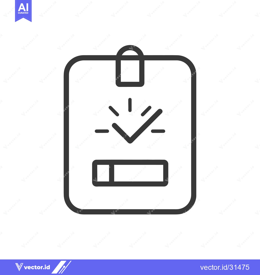 Premium Vector dari Clipboard with Check Mark and Progress Bar