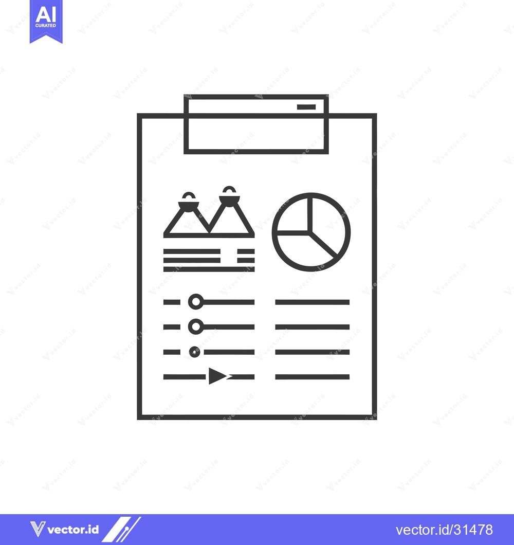 Premium Vector dari Clipboard with Data and Graph for Analysis