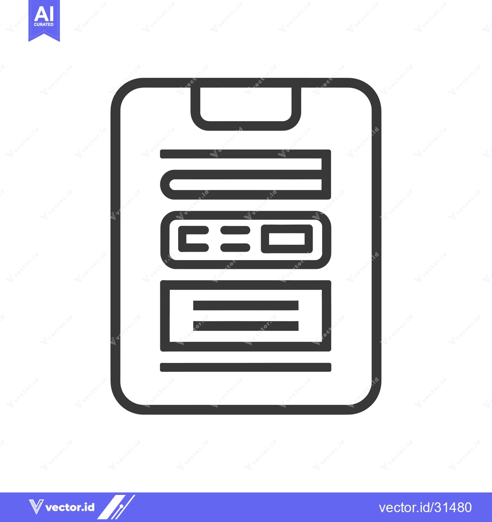 Premium Vector dari Clipboard with Form Fields and Lines