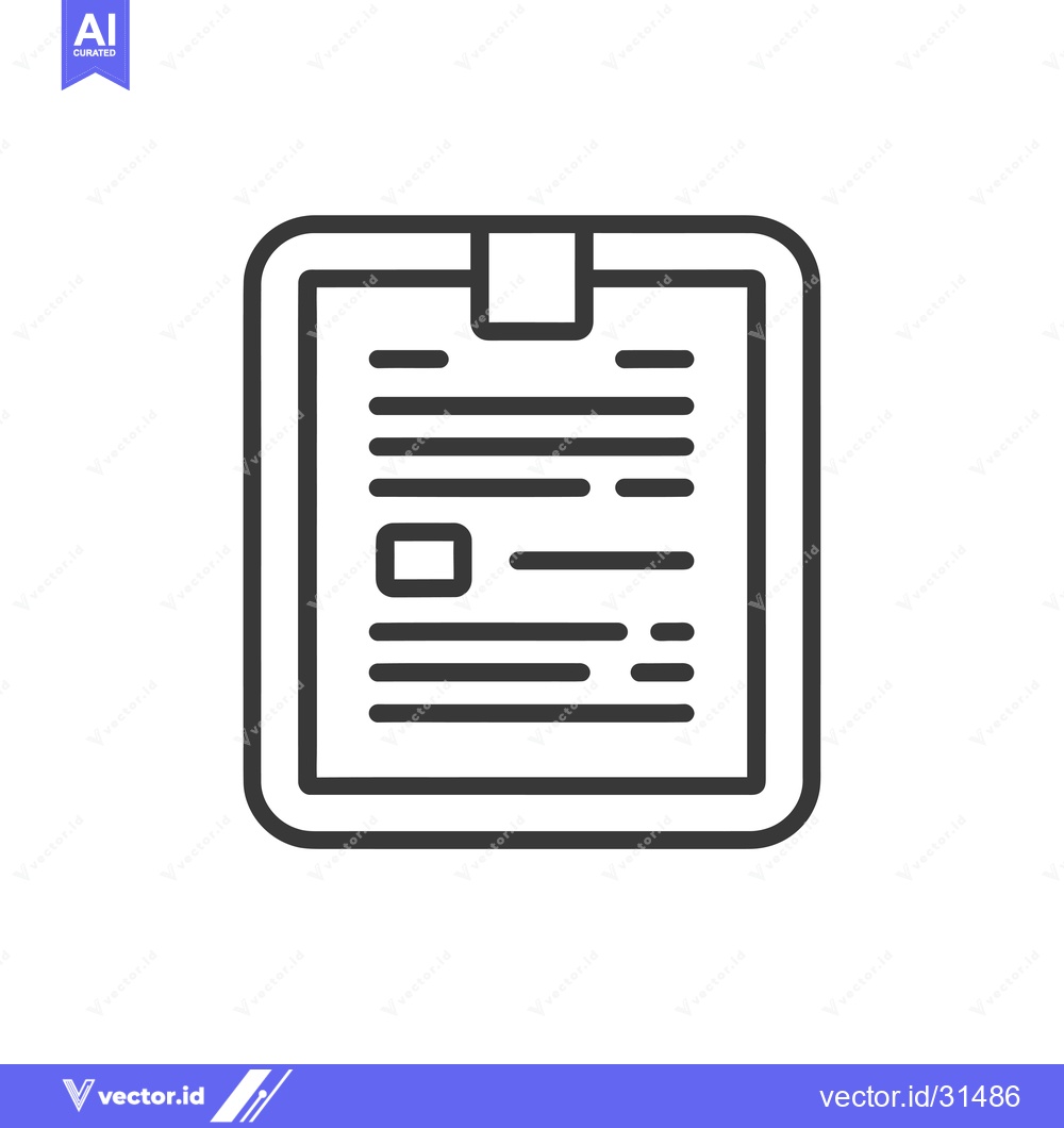 Premium Vector dari Clipboard with Lines and a Square for Text