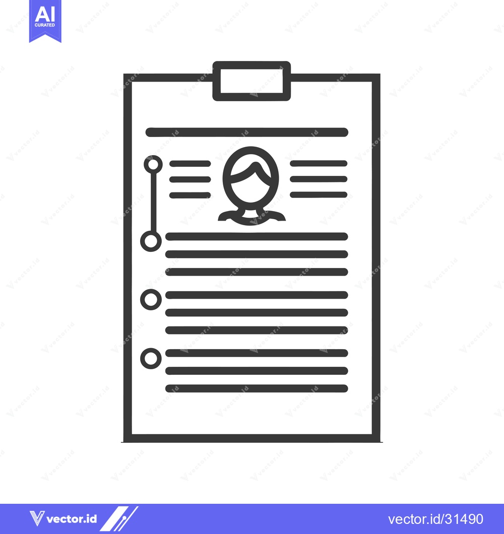 Premium Vector dari Clipboard with Personal Information and Lines for Notes