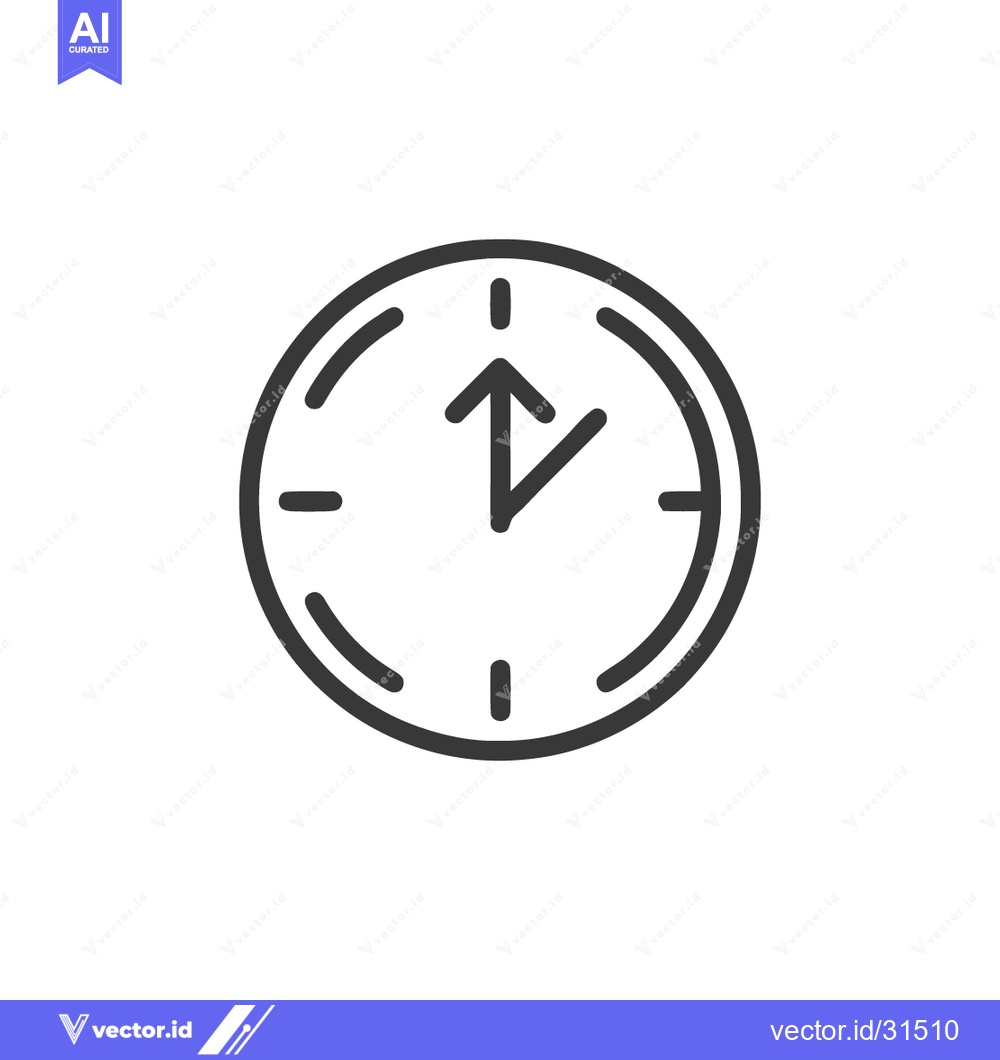 Premium Vector of Minimalist Clock Icon: Time, Deadline, Schedule, and Punctuality Symbo