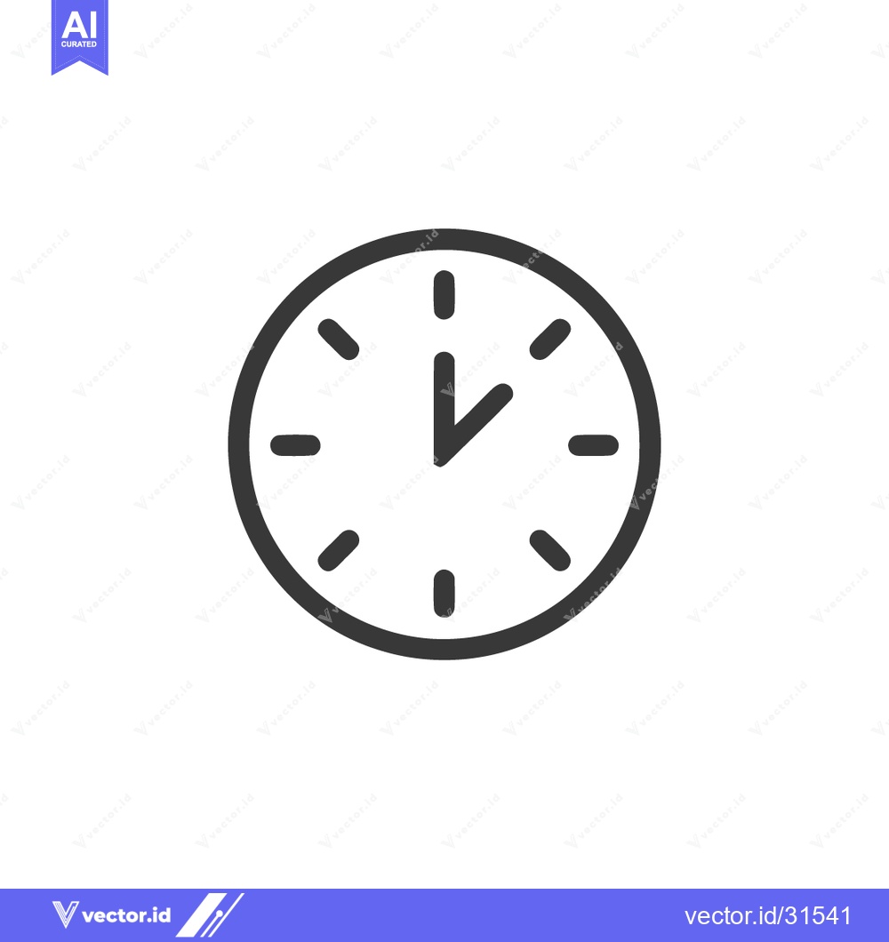 Premium Vector of Minimalist Clock Icon: Time Management, Deadline, and Schedule Concept