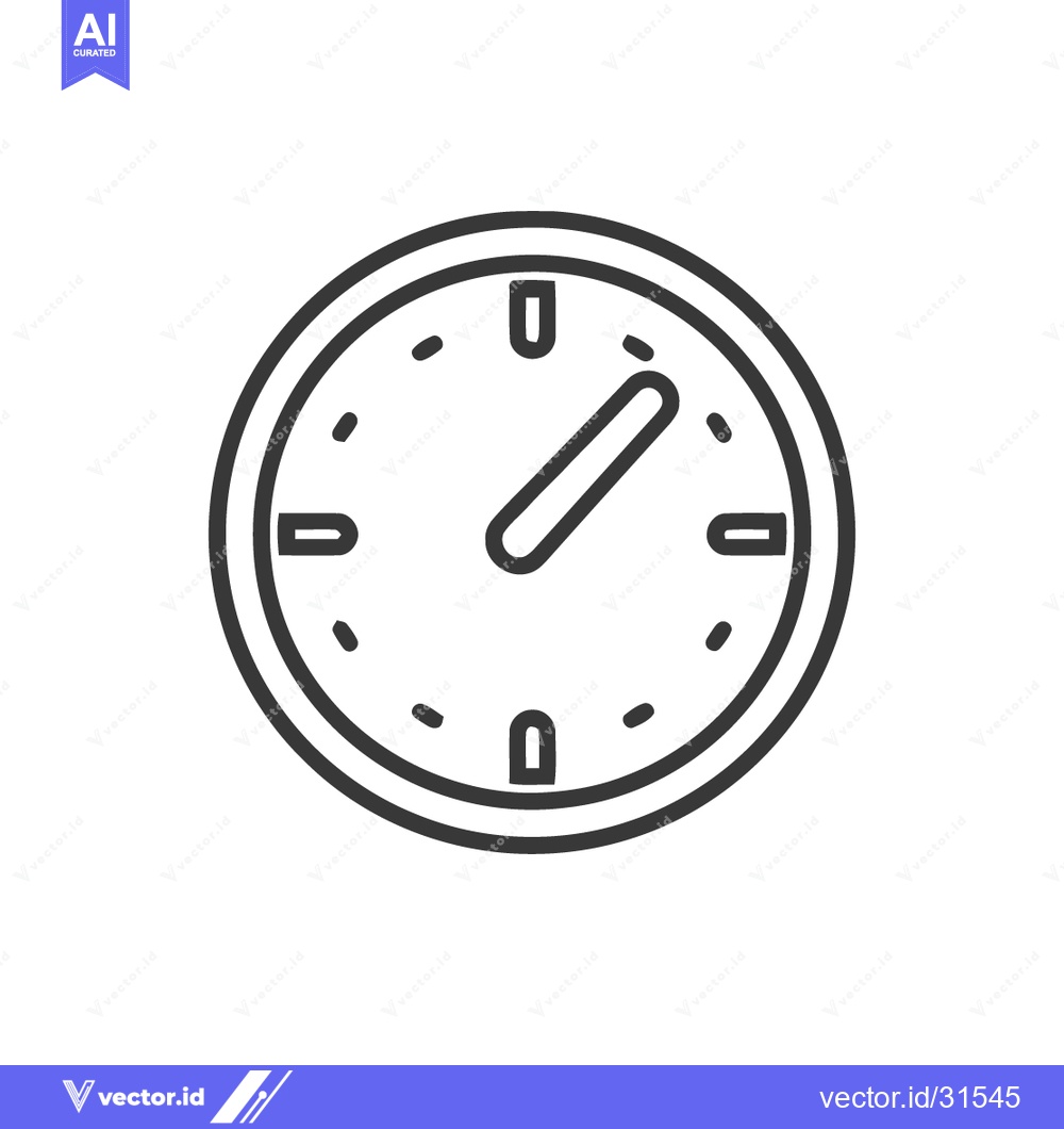 Premium Vector dari Minimalist Clock Icon: Time Management, Deadline, and Schedule Concept