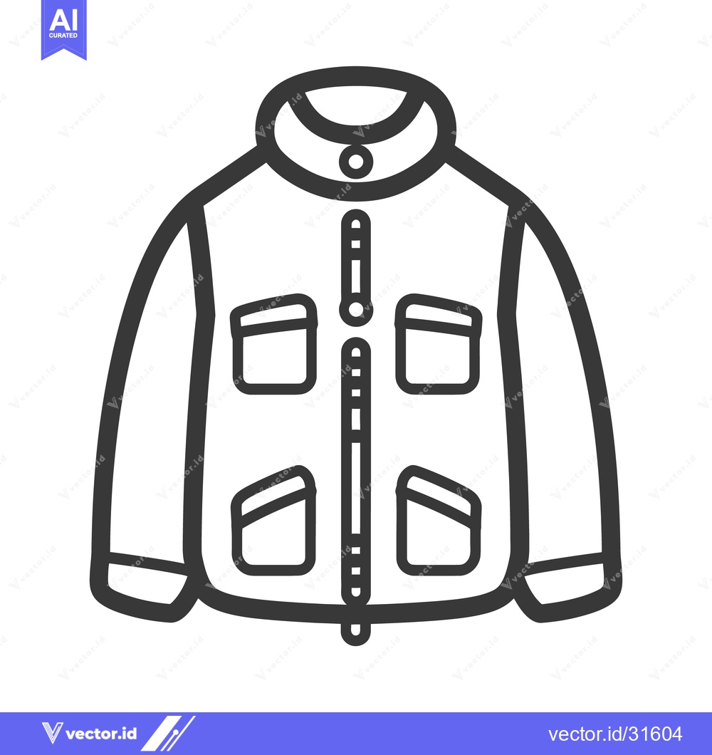 Premium Vector of A black and white drawing of a hooded jacket
