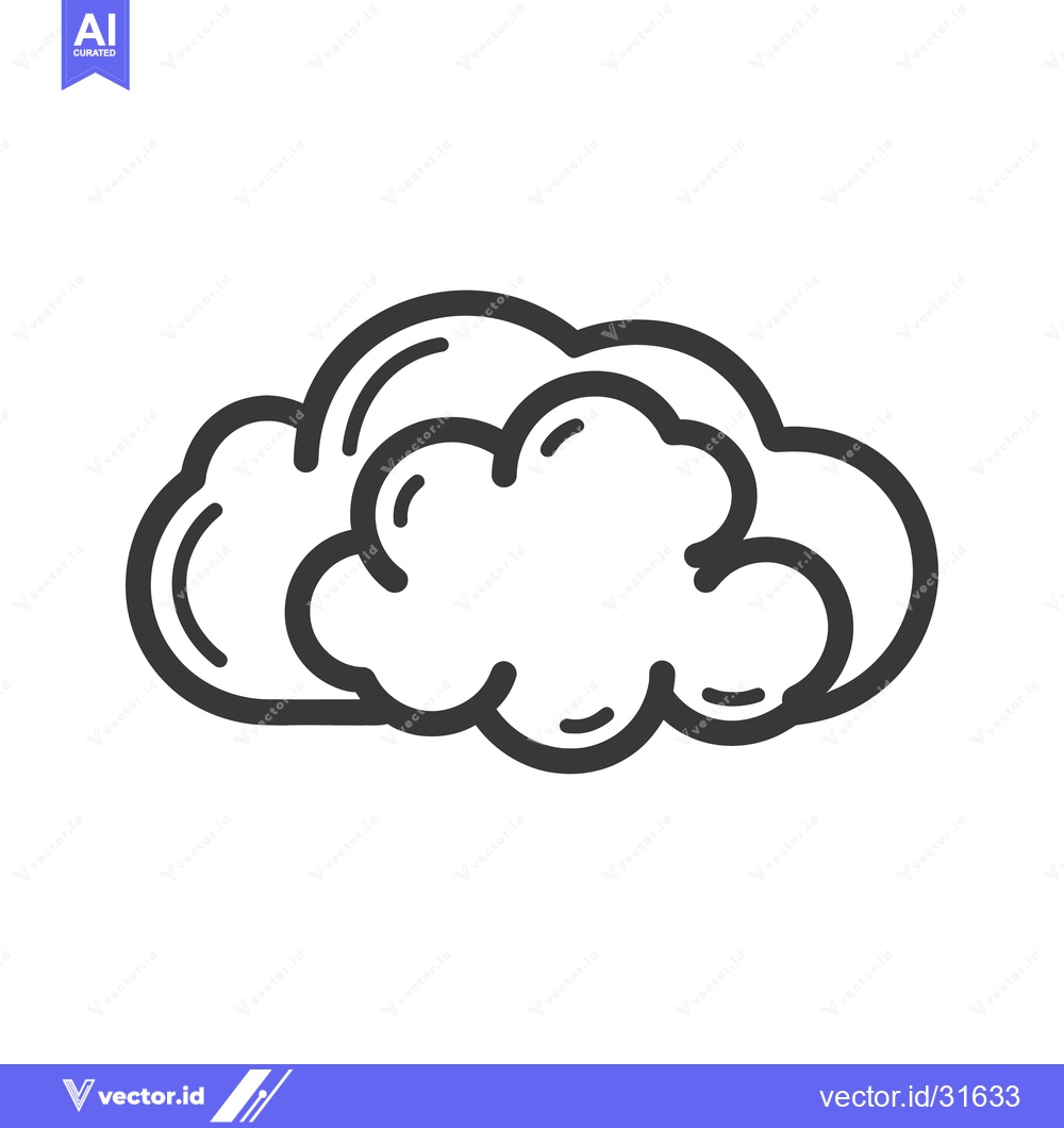 Premium Vector dari A simplistic black and white illustration of two fluffy clouds