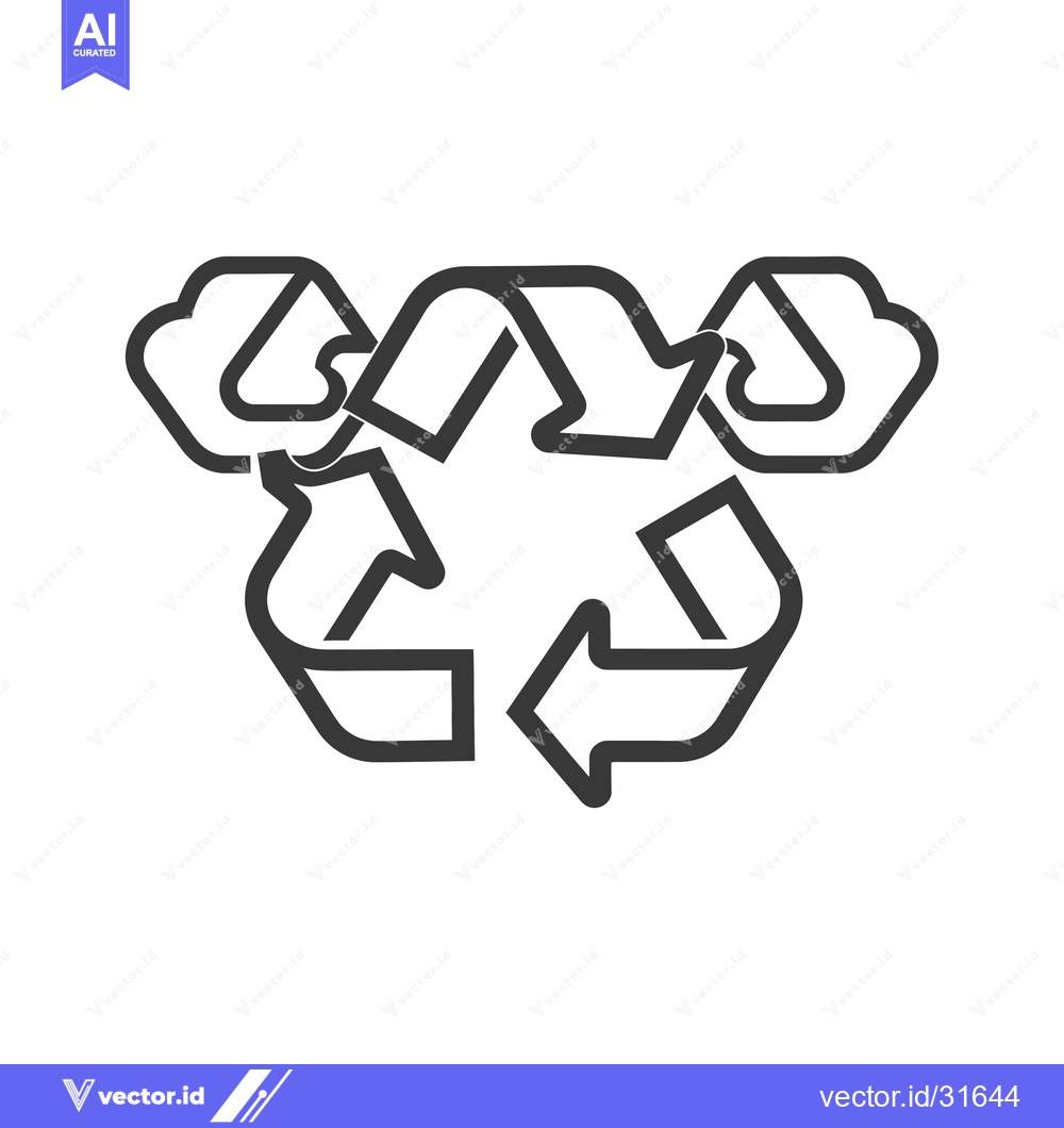 Premium Vector dari Cloud Recycling Symbol with Three Arrows